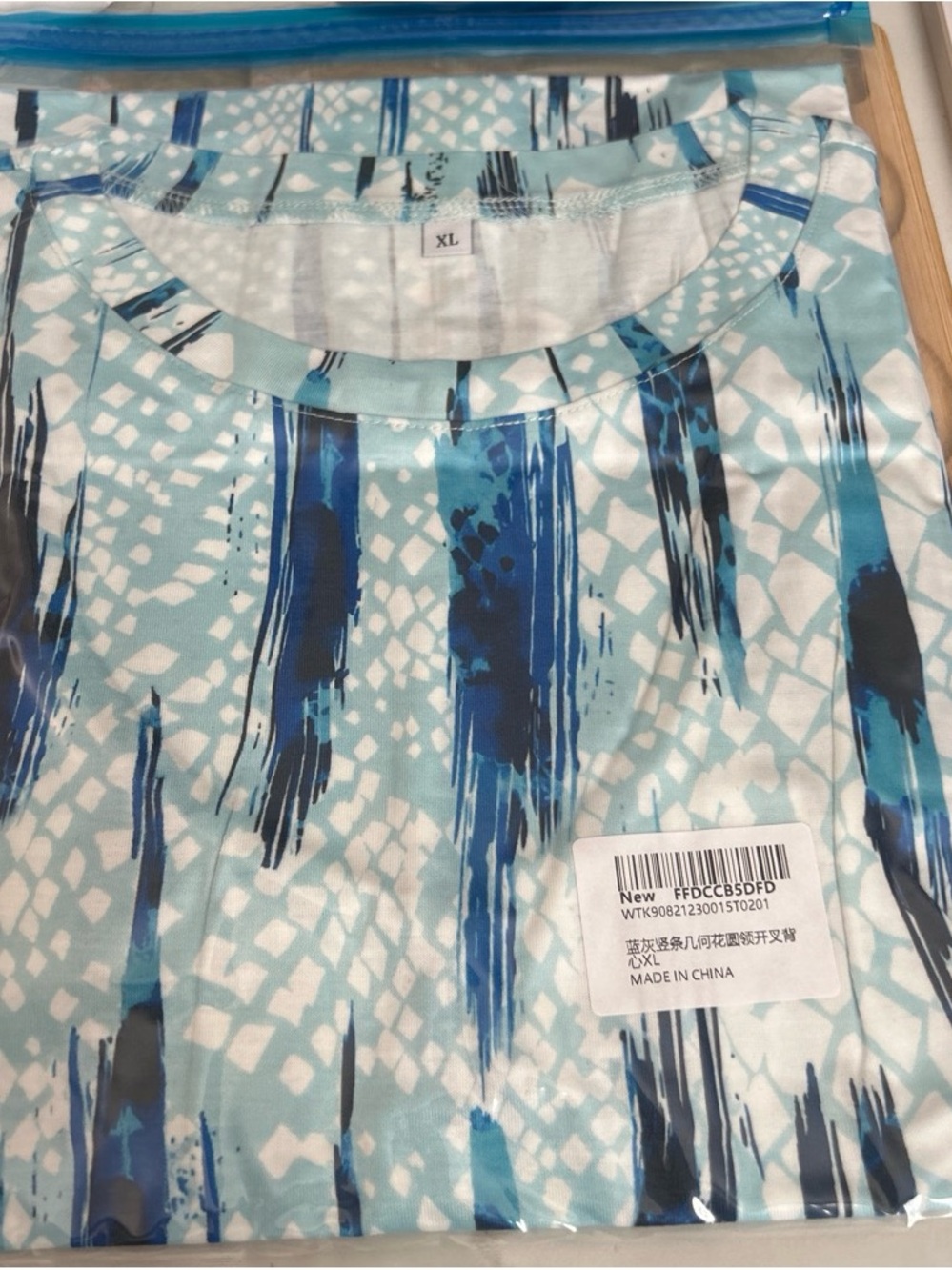 Women’s Blue Abstract Print tank top
